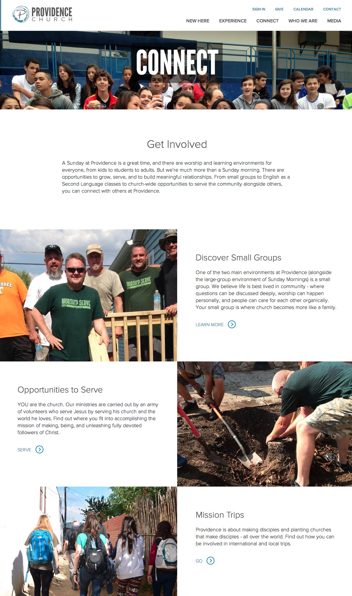 providence church website