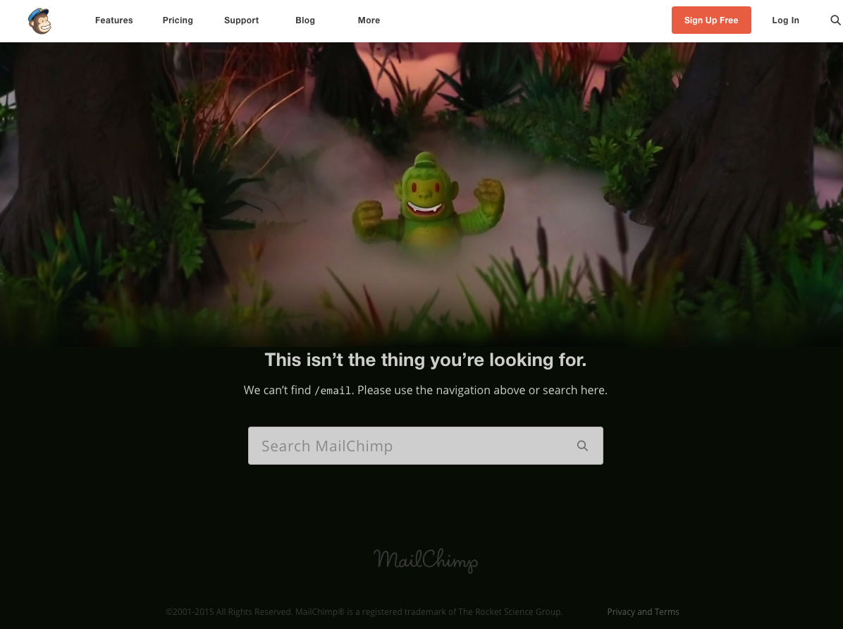 mailchimp 404