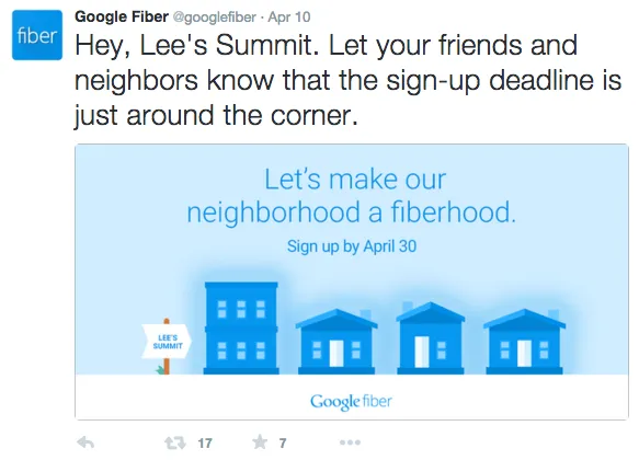twitter google fiber