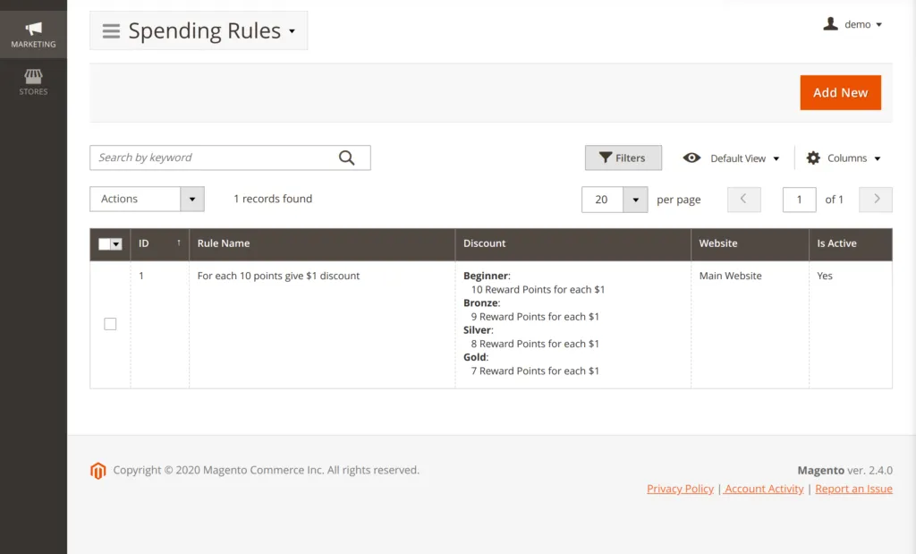 magento loyalty program