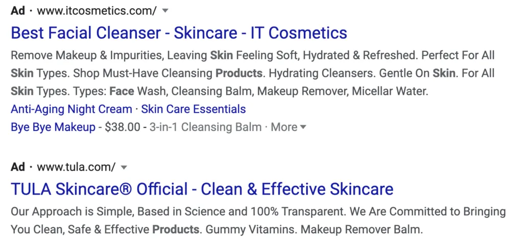 PPC ad example