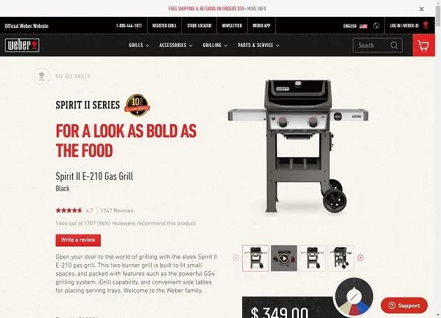 page layout - product page