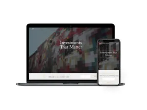 Access Ventures website displayed on laptop and iPhone