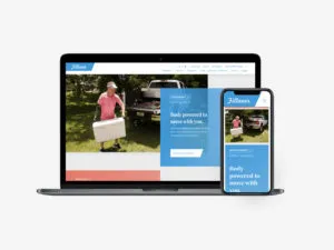 Fillauer website displayed on laptop and iPhone