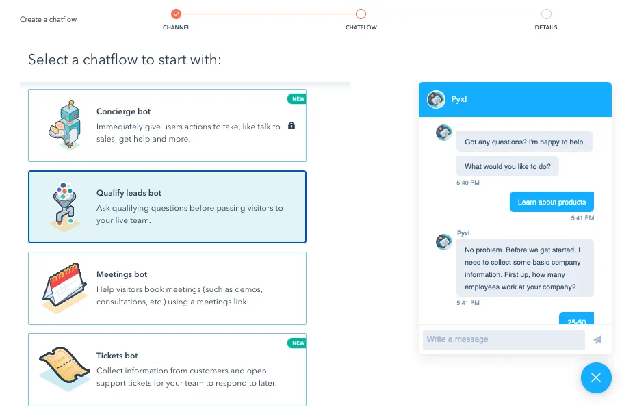HubSpot Chatbot