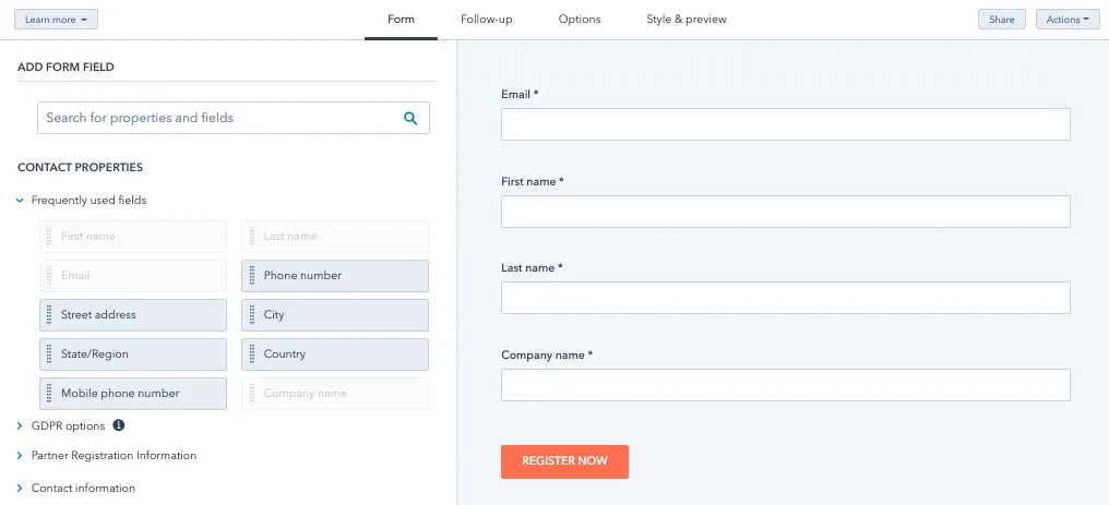 HubSpot Contact Form